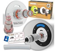 Tec4Camp® Watertwin-PRO Fuel Cap with Water Connection Adapter with Filter for Water Tank Cap 3-Pin D: 78 Water Filler Nozzle Filling Connection Motorhome Caravan Accessories