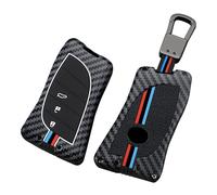 TECART Car Key Case Fits Lexus ES200 ES350 LC500 LC500h LS500 LS500h UX200 UX250h ES300h Metal Key Case Silicone Carbon Fibre Pattern 3 Buttons Protective Key Case Short A