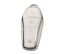 TECART Car Key Case Key Case Fits BYD Atto 3 Han Tang Song Pro-DM-i Yuan Qin Seal Dolphin TPU Car Key Case Key Protector Key Fob 4 Buttons White