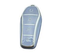 TECART Car Key Case Key Case Fits BYD Atto 3 Han Tang Song Pro-DM-i Yuan Qin Seal Dolphin TPU Car Key Case Key Protector Key Fob 4 Buttons Blue