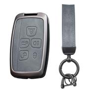 TECART Car Key Case Key Protection Fits Discovery 5 Evoque Sport Vogue Car Key Case Fits Jaguar Jaguar E-PACE I-PACE Key Protection Case Key Bag 5 Buttons B Grey