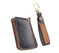 TECART Car Key Case Key Protector Leather Fits Lexus UX200 UX250H US200 US260H ES200 ES350 LC500 LS500 LS500h UX ES GS NX Key Cover Key Case Key Fob 3 Buttons, 3-button black, 3 Tasten