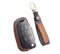 TECART Flip Key Case Suitable for Audi A3 A1 S1 S3 RS3 A4 RS4 A6 S6 A8 TT Q3 Q7 R8 TT TTS TTRS Key Protection Case Car Key Case Key Protection Case 3 Buttons Black