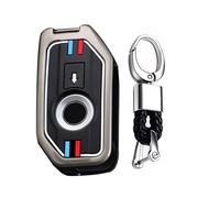 TECART Folding Motorcycle Key Cover Zinc Alloy Silicone fit for BMW F900R F900XR R1250GS GS1250 R1250GS R1200GS R1200RT K1600B K1600GT K1600GTL K1600GTL 2 Buttons Key Case Key Fob Keyring B-Black
