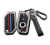 TECART Folding Motorcycle Key Cover Zinc Alloy Silicone fit for BMW F900R F900XR R1250GS GS1250 R1250GS R1200GS R1200RT K1600B K1600GT K1600GTL K1600GTL 2 Buttons Key Case Key Fob Keyring C-Black