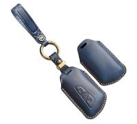 TECART Leather Smart Car Key Case Fits VW Golf 8 MK8 GTI GTD ID.3 ID.4 Key Cover Fits Seat Tarraco Formentor Leon Skoda Octavia Key Box Key Fob 3 Buttons Blue