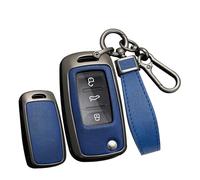 TECART Smart Car Key Case Cover Fits VW Caddy Jetta Bora Beetle EOS Golf 4 5 6 Polo Passat 3BG 3B Leather Pattern Portable Protective Key Cover Accessories Key B Black Blue