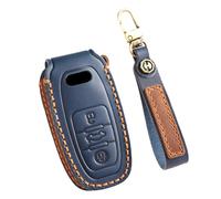 TECART Smart Car Key Case Key Cover Fits Audi A3 A1 S1 S3 RS3 A4 RS4 A6 S6 A8 TT Q3 Q7 R8 TT TTS TTRS Key Case Key Ring Accessories 3 Buttons Blue