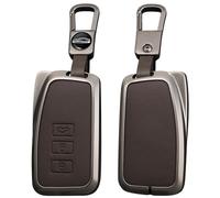TECART Smart Key Cover Key Protection Key Case Fits Lexus IS ES GX NX RX LX LC LS RC UX US GS UX200 ES200 LS350 ES300h LX570 RX350 Metal Key Fob Cover 3 Buttons Brown