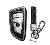 TECART Smart Remote Car Key Fob Holder Cover Protector Carbon Fiber Key Case fit for BMW X1 X3 X4 X5 X6 X7 M5 M6 F10 F20 F30 218i 530LI 525 325li 3/4 Buttons Key Shell Keychain Accessories Black B