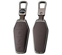 TECART Smart Remote Key Fob Holder Key Case fit for BYD Atto 3 Han Tang Dolphin Yuan Qin Seal Dolphin Song Pro-DM-i Protector Key Shell Key ring Key Fob Holder Cover Keychain 3 Buttons D Brown