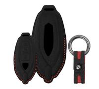 TECART Suede Car Key Case Fits for Lamborghini Urus Huracán Revuelto Gallardo Aventador 3 Buttons Key Cover Key Case Car Accessory - Black