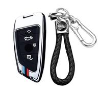TECART Zinc Alloy Car Key Cover Key Case fit for BMW 2 5 6 7 Series G01 G02 G11 G12 F45 F46 M5 F90 X1 X3 X4 X5 X6 F48 F85 G02 F15 Keyring Accessories Keychain Key Case Key Cover 4 Buttons C Silvery