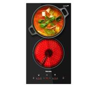 TECASA Ceramic Hob 30cm, Built-in Electric Hob 3000W,Compatible with All Cookers, Electric Stovetop with 9 Power Levels, Child Lock and Timer, 240V Hard Wire