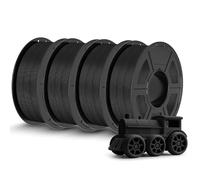 TECBEARS Matte PLA Filament Bundle 4KG, High Speed PLA 3D Printer Filament with Matte Surface for 50-600 mm/s, 4 Pieces 1kg Spool, Black 4KG