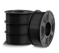 TECBEARS PETG Filament 1.75mm Bundle 4KG, Strong Toughness and High Impact Strength PETG 3D Printer Filament, Dimensional Accuracy +/- 0.02mm, 4Pack, 1kg per Spool(Black)