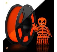 TECBEARS PETG Glow in The Dark Filament, Luminous PETG 3D Printer Filament 1.75mm, Fit Most 3D Printers, Dimensional Accuracy +/- 0.02 mm, 1kg Spool（2.2LBS）, Glow Red