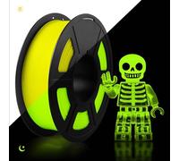 TECBEARS PETG Glow in The Dark Filament, Luminous PETG 3D Printer Filament 1.75mm, Fit Most 3D Printers, Dimensional Accuracy +/- 0.02 mm, 1kg Spool（2.2LBS）, Glow Yellow