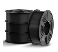 TECBEARS PLA 3D Printer Filament Bundle 4KG, Neatly Wound PLA Filament 1.75mm, Dimensional Accuracy +/- 0.02mm, Fits Most FDM Printers, 1KG Spool (2.2lbs), PLA Black