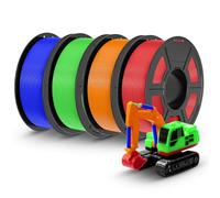 TECBEARS PLA Plus Filament 1.75 mm Bundle 4KG, Upgrade PLA+ More Robust and Stronger 3D Printer Filament, Fast Printing, Accuracy +/- 0.02 mm, 4Pack, 1kg per Spool(Blue, Red, Orange, Green)