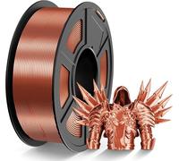 TECBEARS PLA Silk Filament 1.75 mm 1kg, Shiny Silk PLA 3D Printer Filament, with Silky Smooth Finish, Good Colour Rendering, Dimensional Accuracy +/- 0.02, 1 Spool, 1 kg per Spool Silk PLA Red Copper
