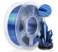 TECBEARS Silk PLA Filament 1.75mm, Dual Colors Coextrusion Silky 3D Printer Filament, Shiny Multicolor Change, Fit Most FDM 3D Printers, Accuracy +/- 0.02mm, 1KG Spool(2.2lbs), Black Blue