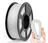 TECBEARS TPU Flexible Filament 1.75mm, 1KG 3D Printer Filament TPU Hardness 95A, Dimensional Accuracy +/- 0.03mm, 1KG Spool(2.2LBS), TPU Clear