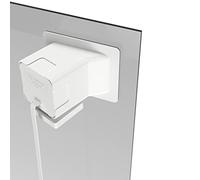 Teccle Angled Window Mount for Wyze Cam v4 & v3, 20° Tilt (Up/Down/Left/Right), Through Window Use, White ABS Plastic Frame, Window Mount, White