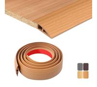 TECDW 200X7cm Transition Strip Self-Adhesive, Flexible Threshold Strip Non-Slip，PVC Door Threshold Strip for Covering Doorways Tile Carpet to Tile (Yellow Wood Grain）