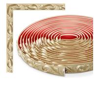 TECDW 6 Meters Flexible Moulding Trim Wall Trim, Peel and Stick Wall Ceiling Decorative Trim, Panel Moulding, Suitable for cabinets, Walls, Home Decoration(Champagne Gold, 2CM W)