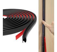 TECDW 600 CM D-Shape Rubber Weather Stripping Door Sealing Strip, Self-Adhesive Doors Windows Insulation Strip, Draught Excluder Tape for Door, Anti-Collision Soundproof Strip for 2.5-6mm Gaps (Black)