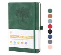 TECDW Classic A5 Tied Notebooks, PU Leather Cover Journal,192 Pages Of 100gsm Thick Paper, Suitable for Business Office and Daily Notes Exquisite Horizontal Line Journal Notebook（Green）