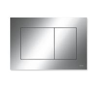TECE K12236 Geberit Now 9240401 Toilet Actuator Plate Glossy Chrome Dual Flow Control Top and Front, Gray