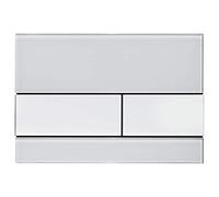 TECE K12955 Square Actuator Plate, White/Stainless Steel