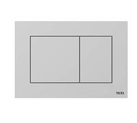 TECE Now 9240402 Toilet Flush Plate Matt Chrome Dual Flow Control Top and Front Operated, Grey