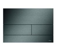 TECE WC TECEsquare II Metal Push Plate for Dual Flush Technology, 9240846, Colour: Brushed Chrome Black PVD (with Anti-Fingerprint)