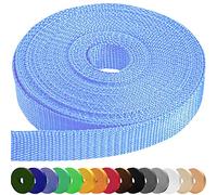 TECEUM 25 mm Webbing - Baby Blue - 9 m - Strong Webbing for Climbing Outdoors Indoors Crafting DIY (1” 10y)