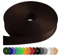 TECEUM 25 mm Webbing - Dark Chocolate - 9 m - Strong Webbing for Climbing Outdoors Indoors Crafting DIY (1” 10y)