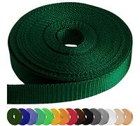 TECEUM 25 mm Webbing - Dark Green - 9 m - Strong Webbing for Climbing Outdoors Indoors Crafting DIY (1” 10y)