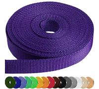 TECEUM 25 mm Webbing - Dark Purple - 23 m - Strong Webbing for Climbing Outdoors Indoors Crafting DIY (1” 25y)