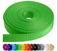 TECEUM 25 mm Webbing - Grass Green - 9 m - Strong Webbing for Climbing Outdoors Indoors Crafting DIY (1” 10y)