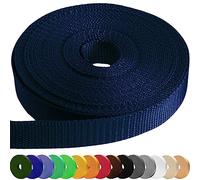 TECEUM 25 mm Webbing - Navy Blue - 9 m - Strong Webbing for Climbing Outdoors Indoors Crafting DIY (1” 10y)
