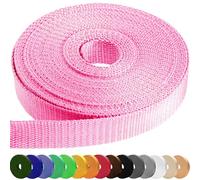 TECEUM 25 mm Webbing - Pink - 9 m - Strong Webbing for Climbing Outdoors Indoors Crafting DIY (1” 10y)