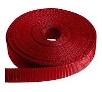 TECEUM 25 mm Webbing - Red - 23 m - Strong Webbing for Climbing Outdoors Indoors Crafting DIY (1” 25y)