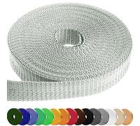 TECEUM 25 mm Webbing - Silver Gray - 9 m - Strong Webbing for Climbing Outdoors Indoors Crafting DIY (1” 10y)