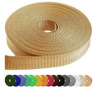 TECEUM 38 mm Webbing - Caramel - 46 m - Strong Webbing for Climbing Outdoors Indoors Crafting DIY (1.5” 50y)