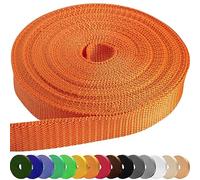 TECEUM 38 mm Webbing - Orange - 46 m - Strong Webbing for Climbing Outdoors Indoors Crafting DIY (1.5” 50y)