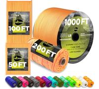 TECEUM Paracord Type III 550 Apricot - 30 m - 4mm - Tactical Rope MIL-SPEC - Outdoor Para Cord - Camping Hiking Fishing Gear and Equipment - Parachute Cord - Strong Survival Rope (100ft) 085