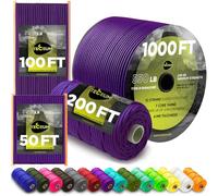 TECEUM Paracord Type III 550 Indigo - 305 m - 4mm - Tactical Rope MIL-SPEC - Outdoor Para Cord - Camping Hiking Fishing Gear and Equipment - Parachute Cord - Strong Survival Rope (1000 ft) 032