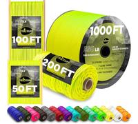 TECEUM Paracord Type III 550 Sofit Yellow - 30 m - 4mm - Tactical Rope MIL-SPEC - Outdoor Para Cord - Camping Hiking Fishing Gear and Equipment - EDC Parachute Cord - Strong Survival Rope (100ft) 319